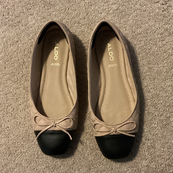 Aldo Shoes - Aldo Women's Black and Beige Flats